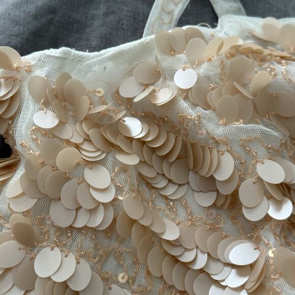 Free People Porter Sequin Top and Skirt Set Medium Boho Sold Out $350 Retail - Picture 10 of 16